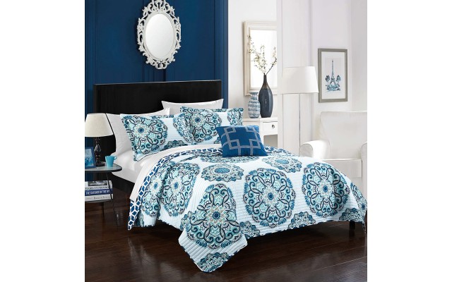 Chic Home Madrid 4 Piece Full/Queen Quilt Set Bedding