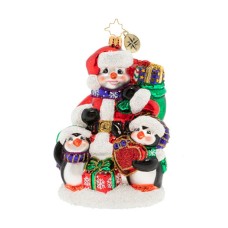 Christopher Radko Crafted European Glass Christmas Decorative Figural Ornament