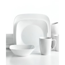 Corelle Boutique Vivid White Square 16-Pc. Set, Service for 4