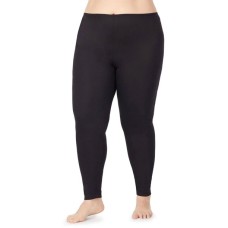 Cuddl Duds Plus Size Climatesmart Legging (Black, 2X)