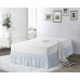  Wrap Around Bed Skirt, Elastic Dust Ruffle Easy Fit, Wrinkle and Fade Resistant (White, 72 Count)