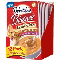 Delectables Bisque Lickable Wet Cat Treat – Chicken (Pack of 12)
