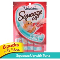Delectables Squeeze Up Lickable Wet Cat Treats, Tuna - 32 Tubes