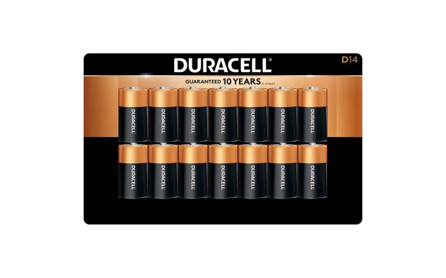  D 1.5 Volt Alkaline D14 Batteries, 14 Pack