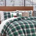  Birch Cove Plaid Dark Pine King Duvet Set (Dark Green, King)