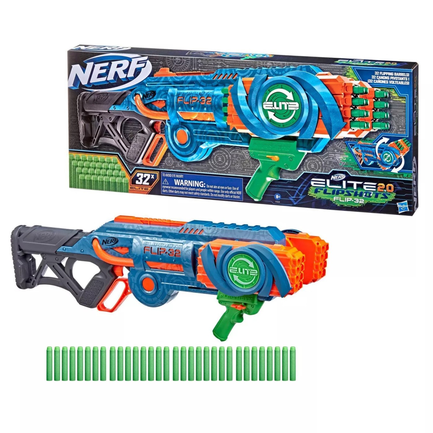 Nerf Elite 2.0 Flipshots Flip-32 Into Battle Blaster