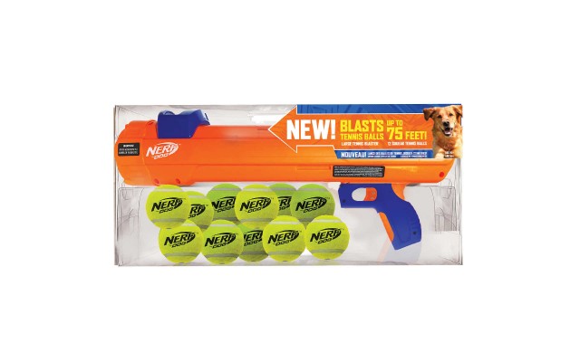  Elite 20″ Blaster Dog Toy + 12 Squeak Tennis Balls