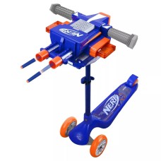 Nerf Elite Premium 3-Wheel Blaster Scooter with Dual Trigger and Rapid Fire Technology Action