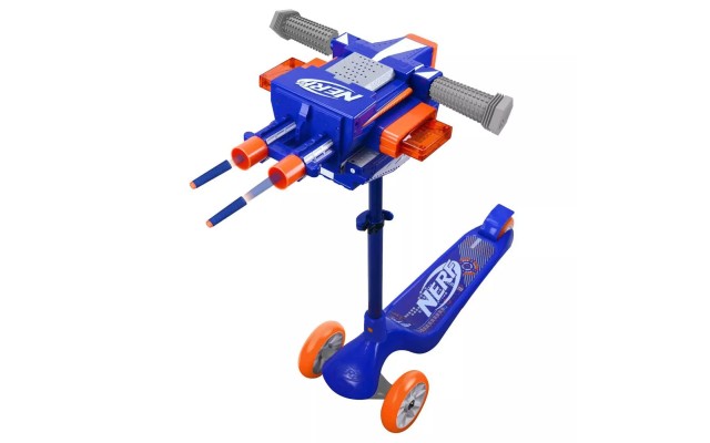  Elite Premium 3-Wheel Blaster Scooter with Dual Trigger and Rapid Fire Technology Action