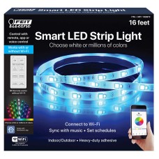 Feit Electric Wi-Fi Smart Voice Assistant Control 16′ LED Strip Light