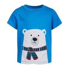 First Impressions Baby Boys Polar Bear Cotton T- Indigo Bunting 12 Months