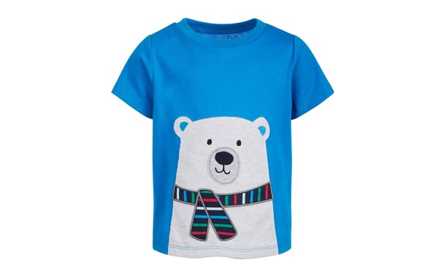  Baby Boys Polar Bear Cotton T- Indigo Bunting 12 Months