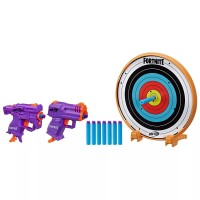 Fortnite Targeting Set with 2 Micro Blasters Suction Darts Stick To Target, 10 suction darts and target