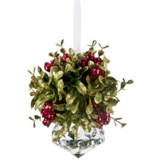 Ganz Red Kissing Krystals Mini Ornament