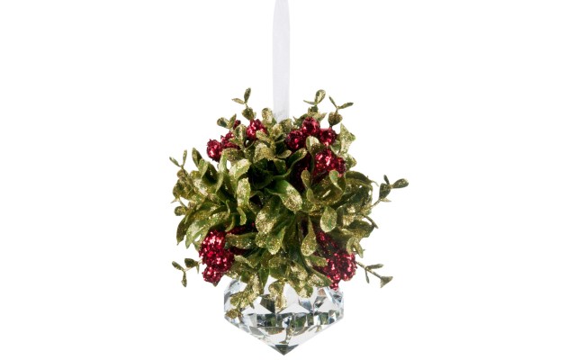  Red Kissing Krystals Mini Ornament