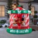  Animated Christmas Carousel Airblown Lighted Inflatable Giant 117376
