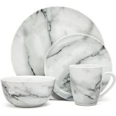Godinger Silver Art Marble Design 16 Piece Dinner Set