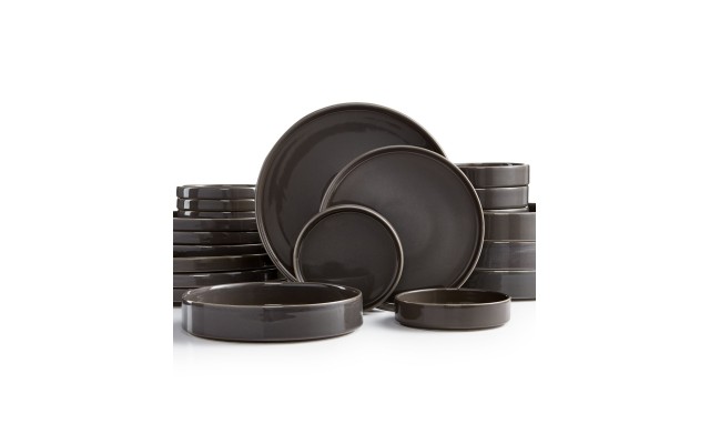 Goodful Stackable Gray 20-Pc. Dinnerware Set, Service for 4