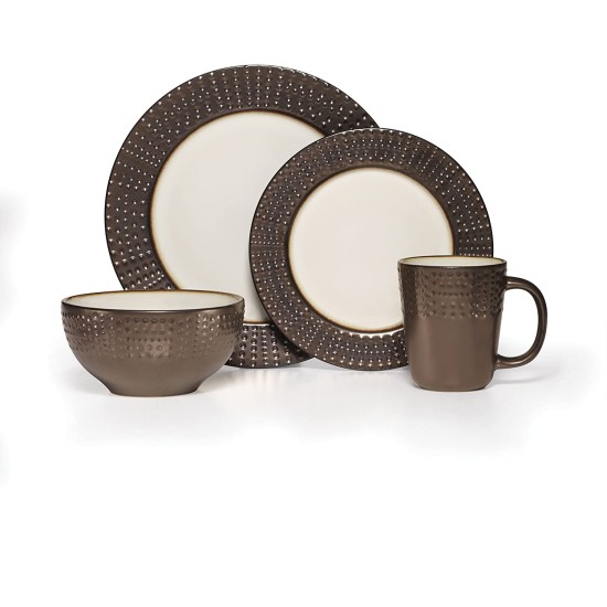 Gourmet Basics by  Metropolitan 16-Piece Dinnerware Set, Service For 4