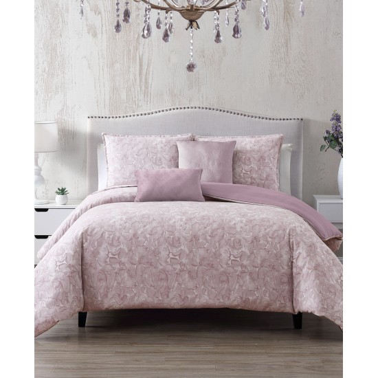  Parfait 6-Pc. Queen Duvet Cover with Filler Set Bedding (Lilac, Queen)