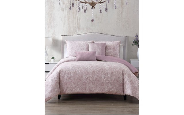  Parfait 6-Pc. Queen Duvet Cover with Filler Set Bedding (Lilac, Queen)