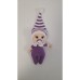 Handmade Amigurumi Baby Wool For Girls or Boys Funny Soft Toys Safety For Kids, Purple Baby - 3.14 inches