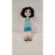 Handmade Amigurumi Crochet Wool Long Short Braided Hair Girls For Fun Game, Short Black Hair Girl - 5.90 inches, 5.90