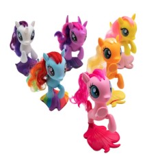 Hasbro My Little Pony Seapony Figurine Collection Pack Mermaid Tail Toys Movie 6 Seapony Toys