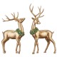 Holiday Deer with Tree Christmas Decor, Set of 3