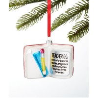 Holiday Lane All About You Teacher Book Ornament