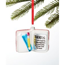 Holiday Lane All About You Teacher Book Ornament