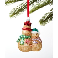 Holiday Lane At The Beach And Seaside Sand Snowmen Ornament