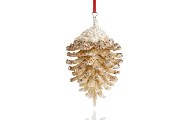  Birds & Boughs Glitter Pinecone Ornament