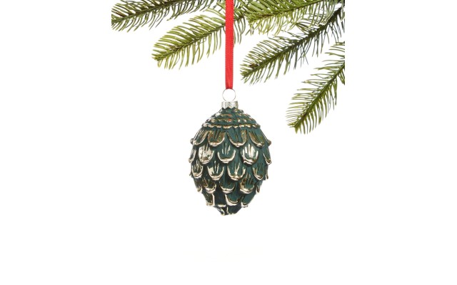  Birds & Boughs Molded Glass Pine Ornament