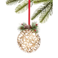 Holiday Lane Christmas Cheer Borwn Ball Ornaments