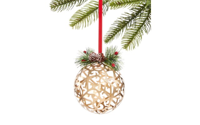  Christmas Cheer Borwn Ball Ornaments