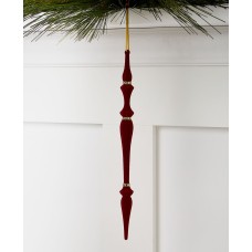Holiday Lane Evergreen Dreams, Burgundy Flocked Icicle Ornament