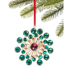 Holiday Lane Evergreen Dreams, Jewel Embellished Snowflake Ornament