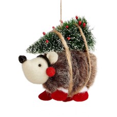 Holiday Lane Hedgehog with Tree Ornament