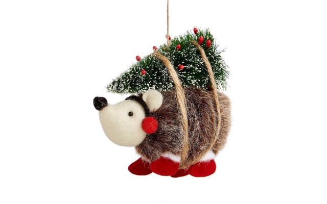  Hedgehog with Tree Ornament