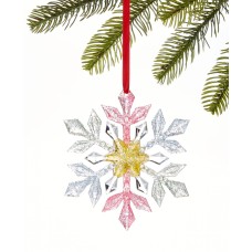 Holiday Lane Merry & Brightest Multi-Color Glitter Snowflake