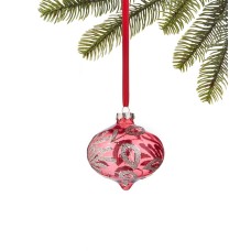 Holiday Lane Ruby Red Holiday Colored Glass Onion Ornament