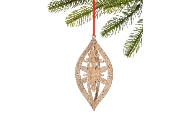  Shimmer & Light Gold Glitter Christmas Tree Ornament