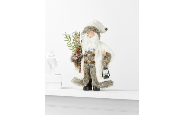  Standing Santa with Lamp & Branch