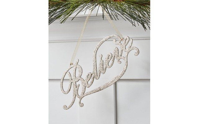  Type Script Believe Ornament