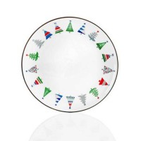Home Essentials Festive Tree Border Salad Plate (Multi)