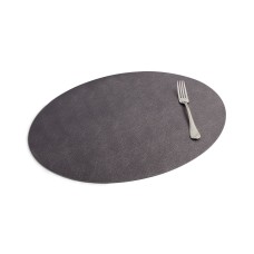 Hotel Collection Faux Leather Oval Placemat