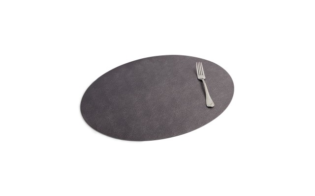  Faux Leather Oval Placemat