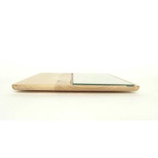 HOTEL COLLECTION Serveware 11.6×11.6 Brown Wood Cheeseboard Tempered Glass