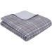  Daryl 60″ x 70″ Oversized Quilted Plaid Throw